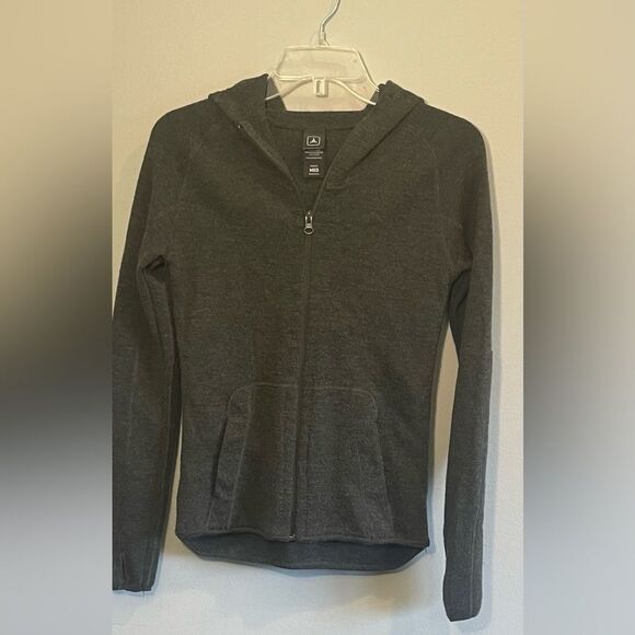 Triple Aught Design Dark Gray Merino Wool Full Zip Hoodie Women’s Medium - Picture 1 of 12